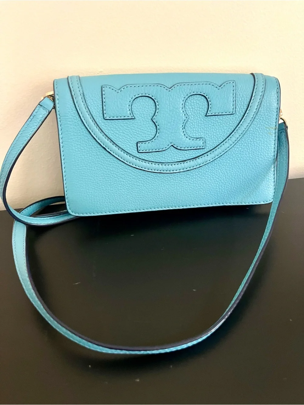 Tory Burch Blue Leather Crossbody Bag - Picture 4 of 8